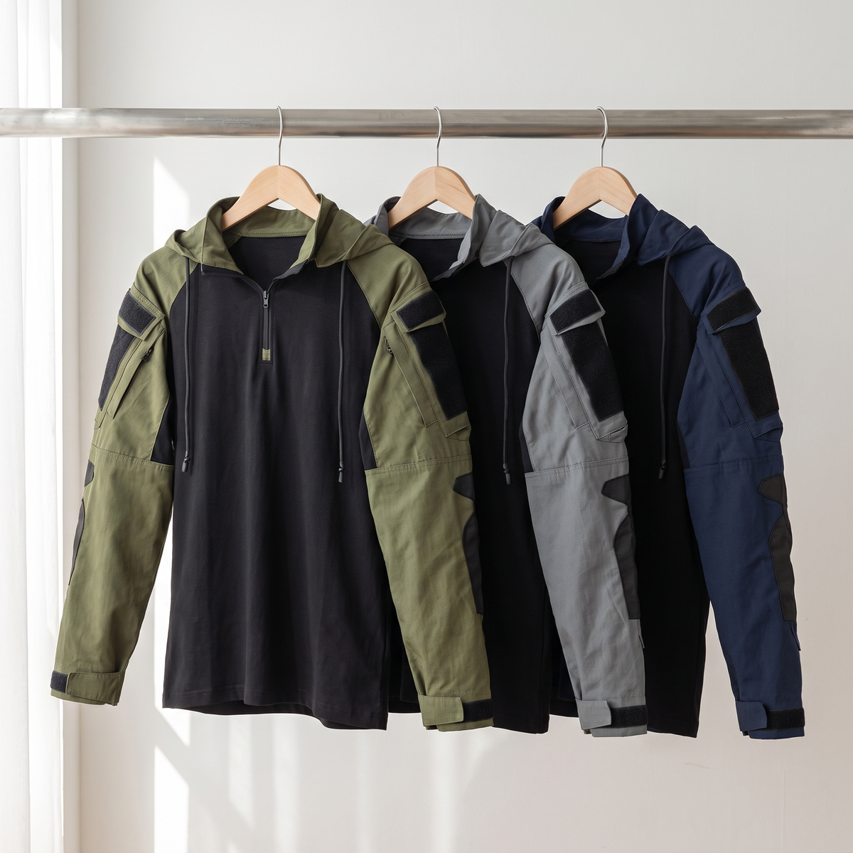 Men's Tactical Quarter Zip Combat Shirt - Fishing Hoodie