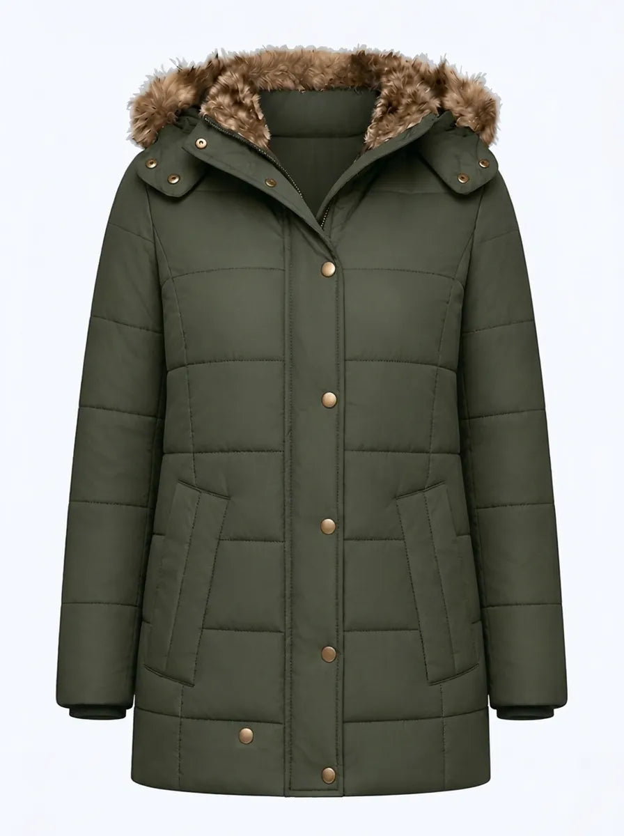 Warm Winter Coat with Fur Lining