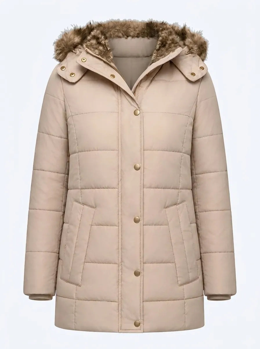 Warm Winter Coat with Fur Lining