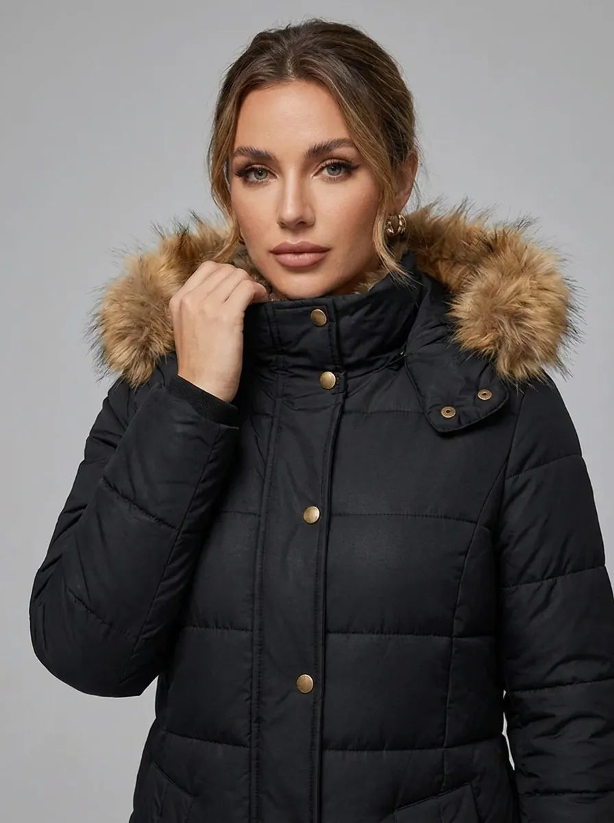 Warm Winter Coat with Fur Lining