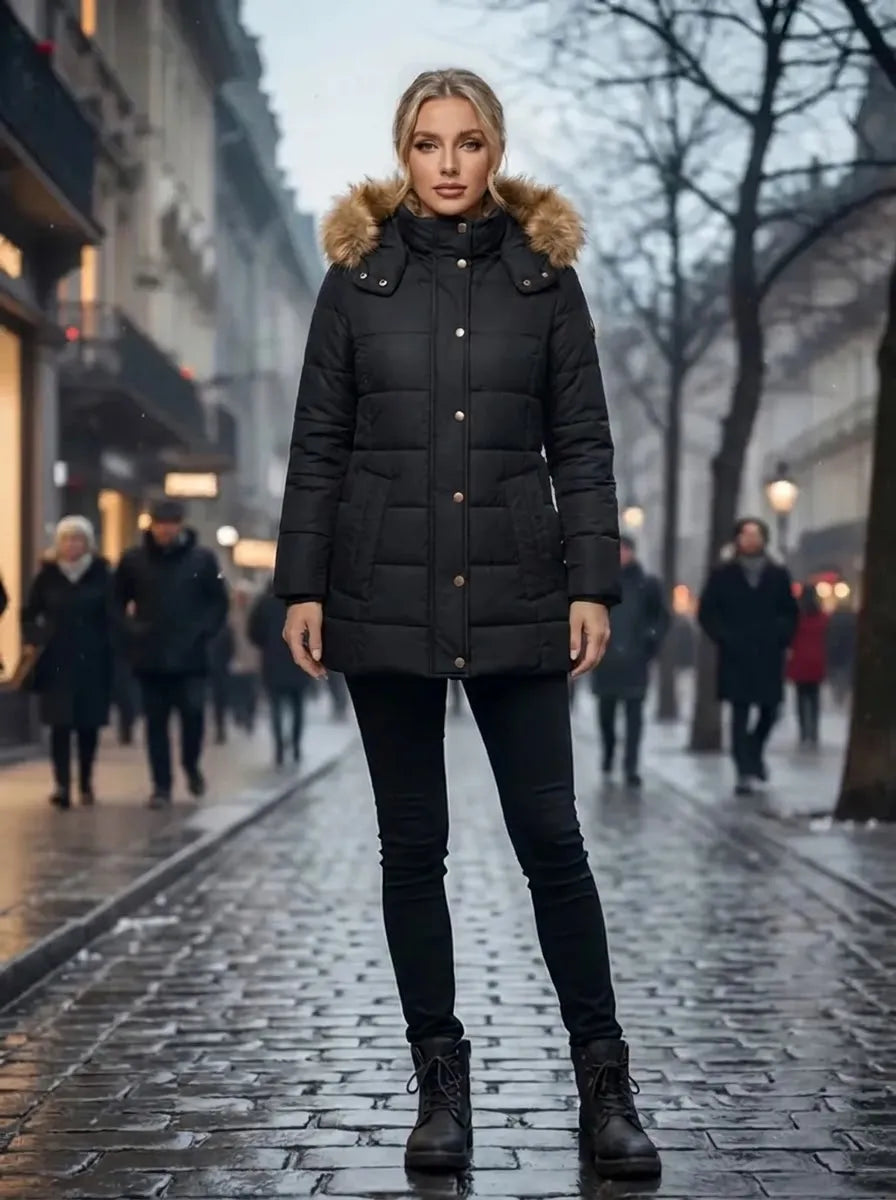 Warm Winter Coat with Fur Lining