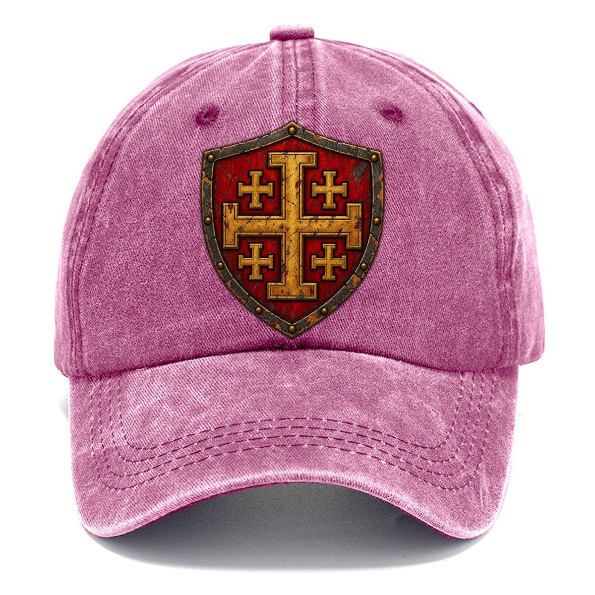 Crusader Battle Shield Heraldry Jerusalem Cross Classic Cap