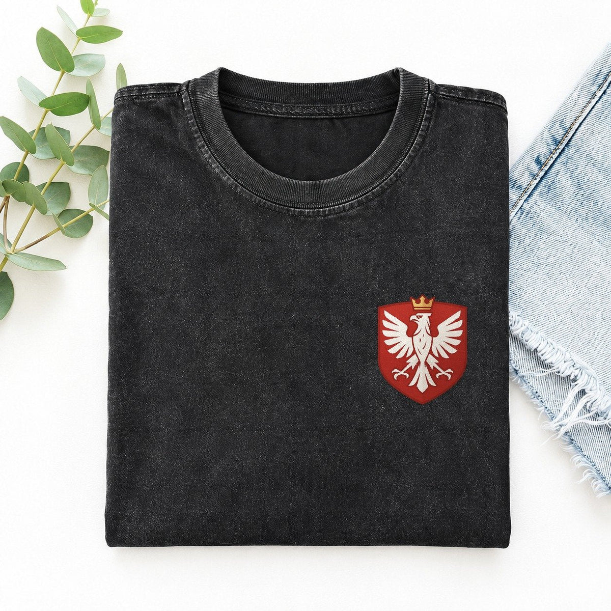 Poland White Eagle Left Chest Vintage T-shirt