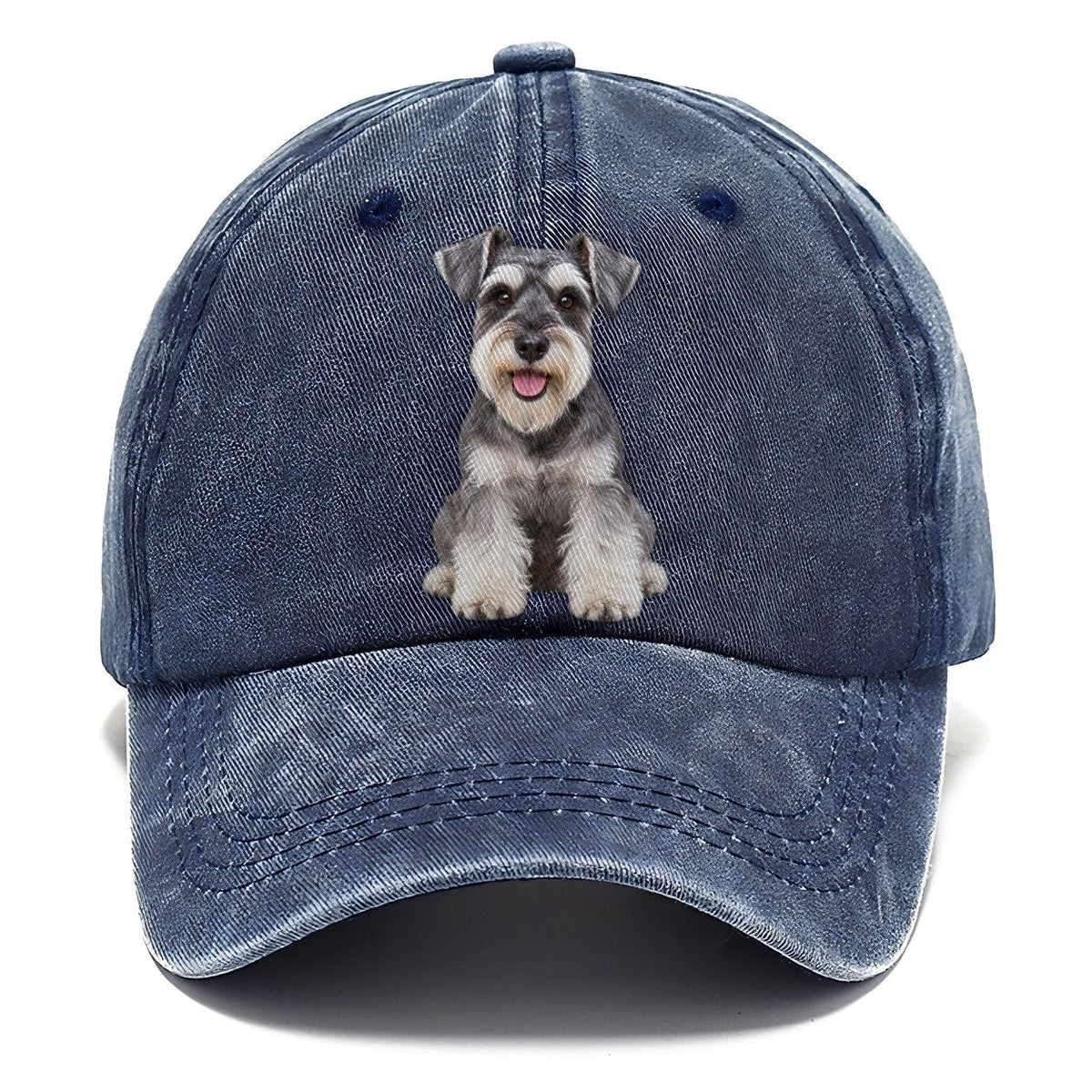 Miniature Schnauzer Sitting Top Breeds Classic Cap