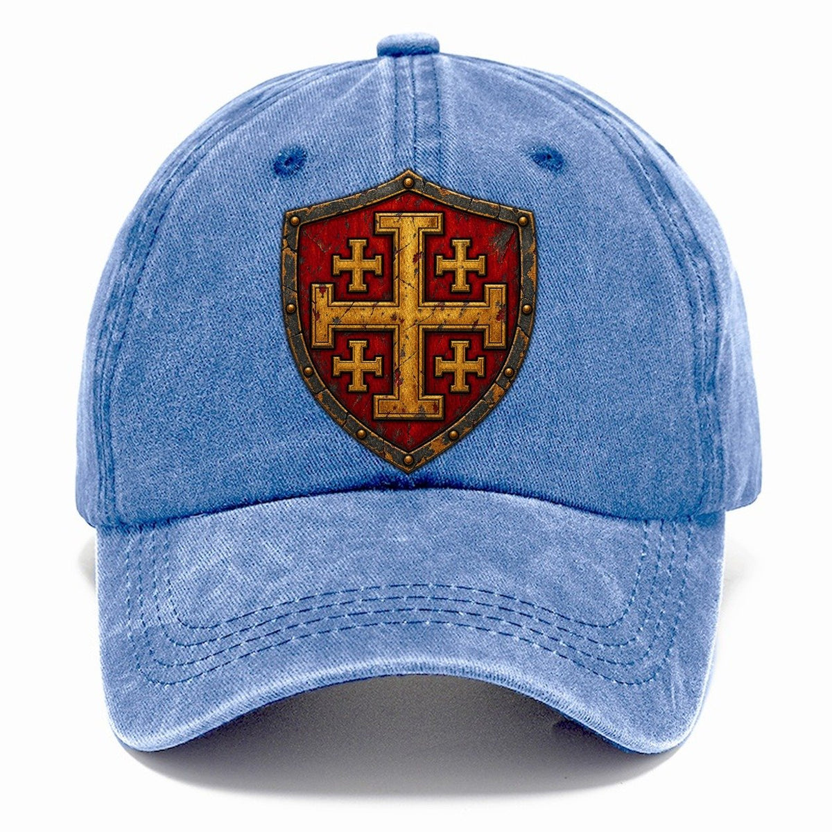 Crusader Battle Shield Heraldry Jerusalem Cross Classic Cap