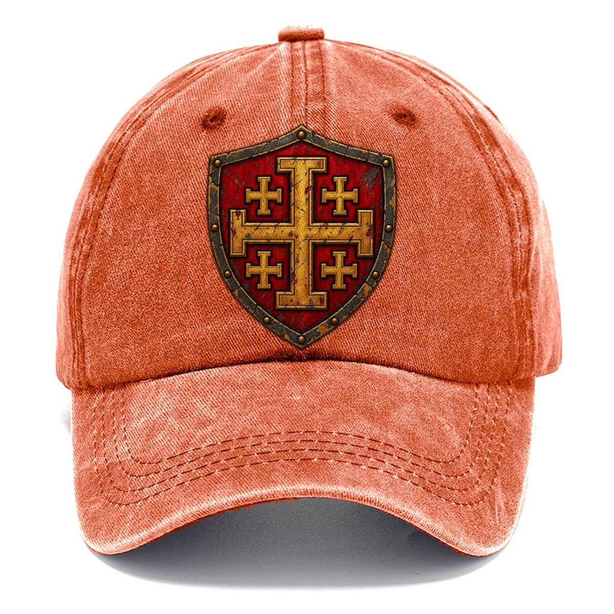 Crusader Battle Shield Heraldry Jerusalem Cross Classic Cap