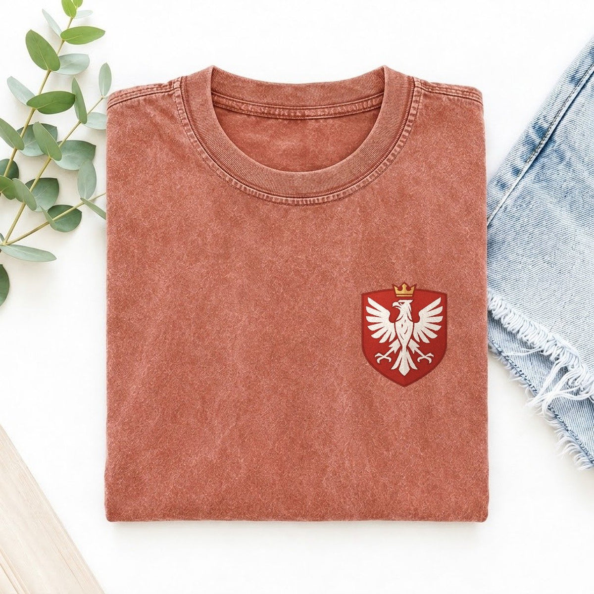 Poland White Eagle Left Chest Vintage T-shirt