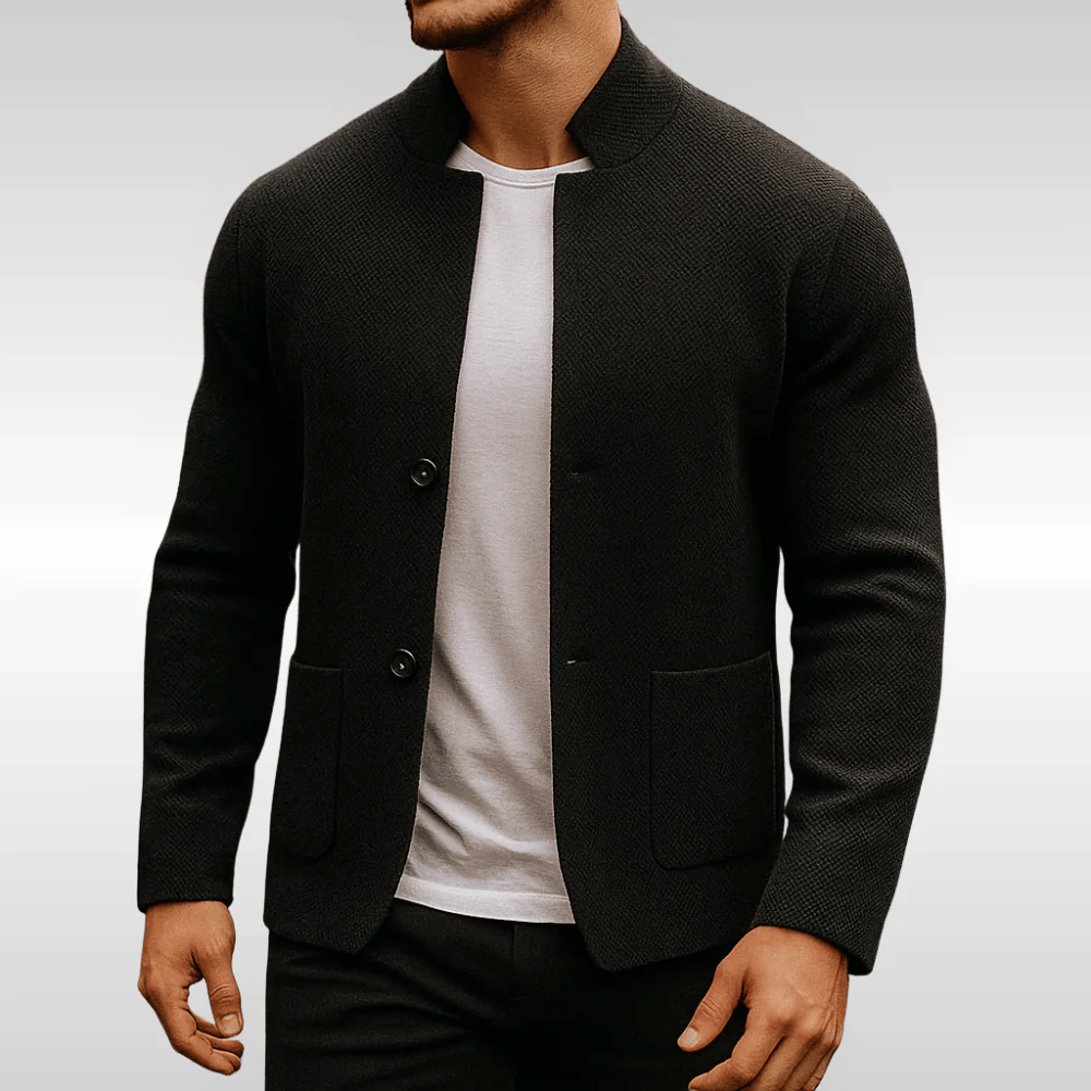 Classic Textured Pocket Cardigan