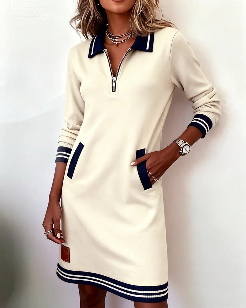 Harper Zip Collar Dress