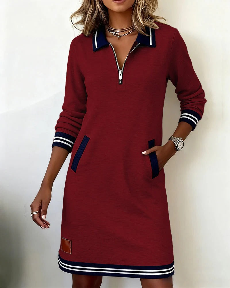 Harper Zip Collar Dress