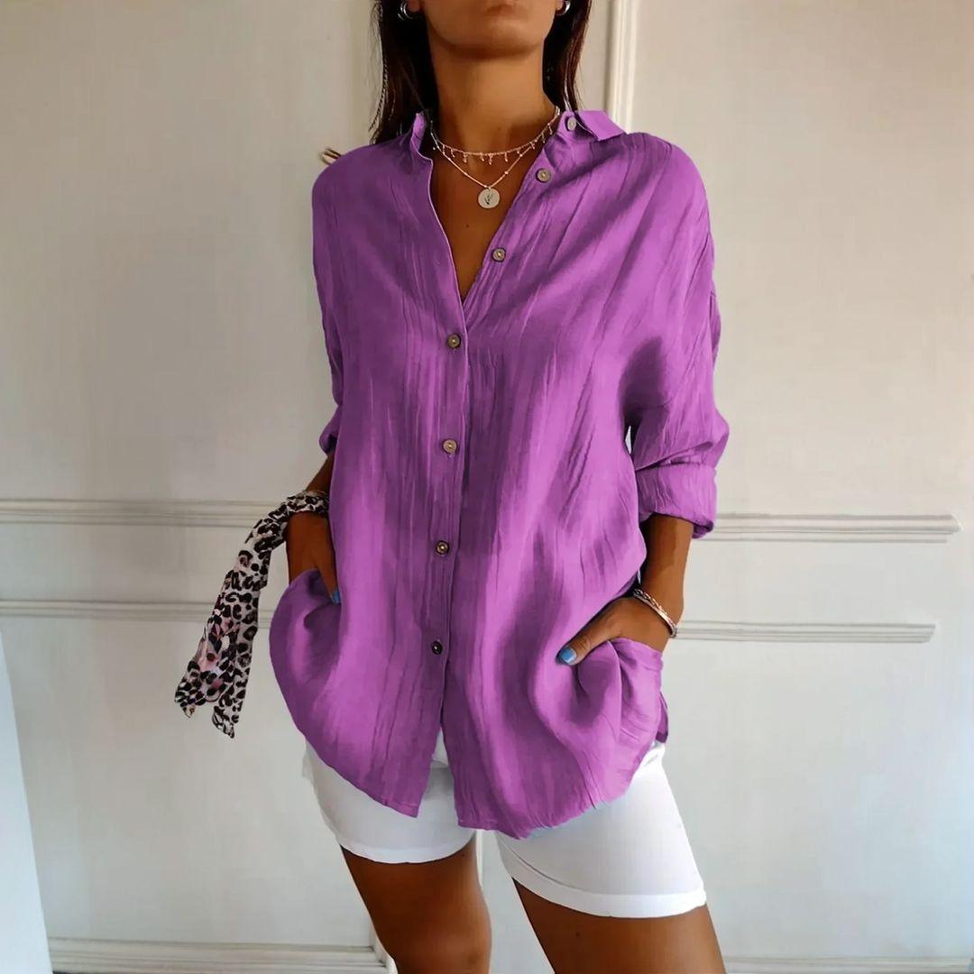 Kit 3 Ibiza Shirts in Cotton Linen – Semi-Pleated Design