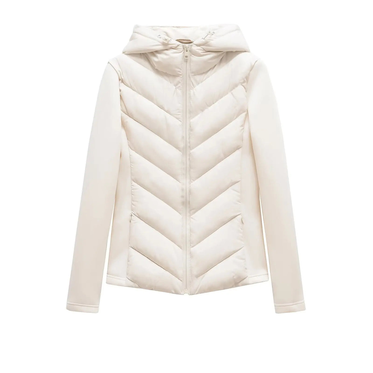 Lightweight Quilted Women's Winter Jacket with Hood and Hidden Pockets