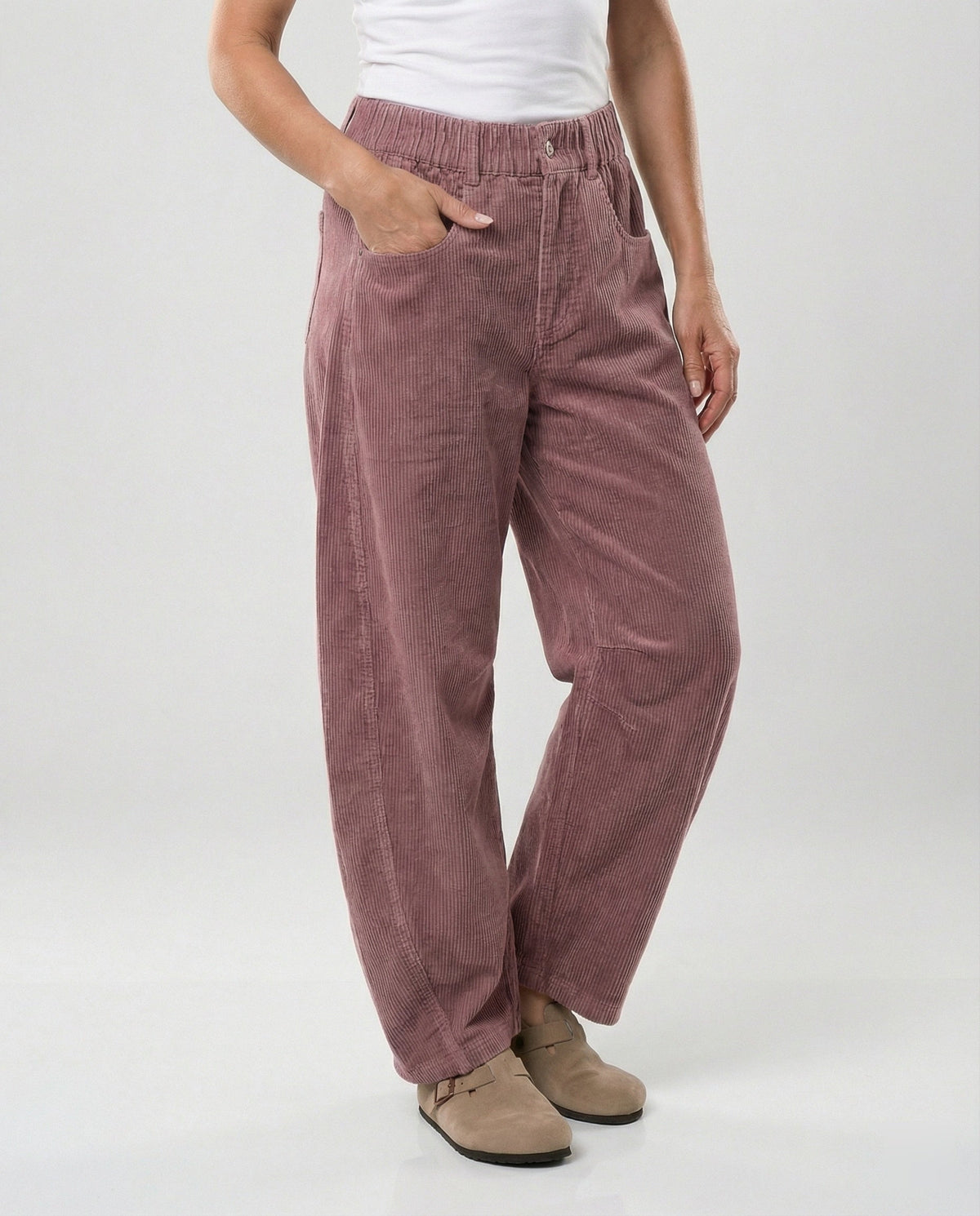 Women's Wide Corduroy Trousers High Waist