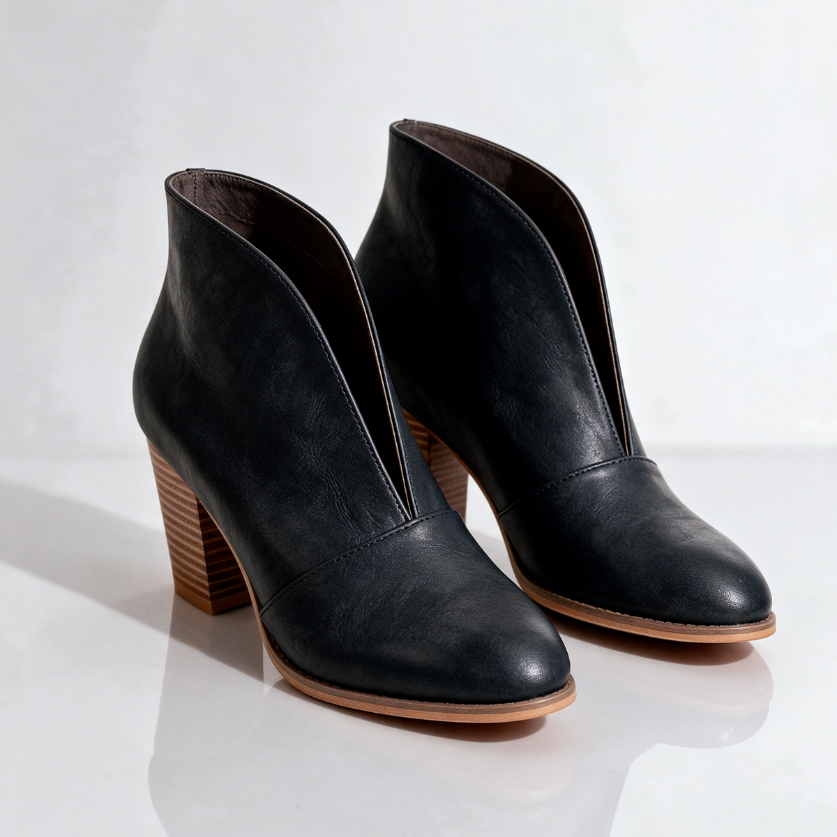 Carina V-Cut Ankle Boots