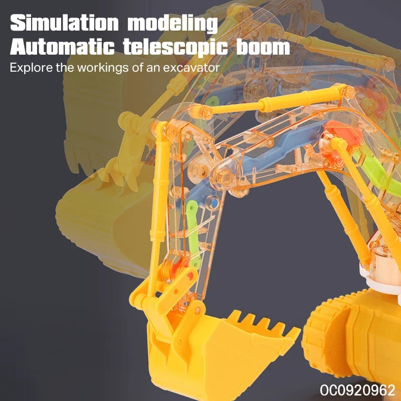 Dancing and Glowing Musical Excavator