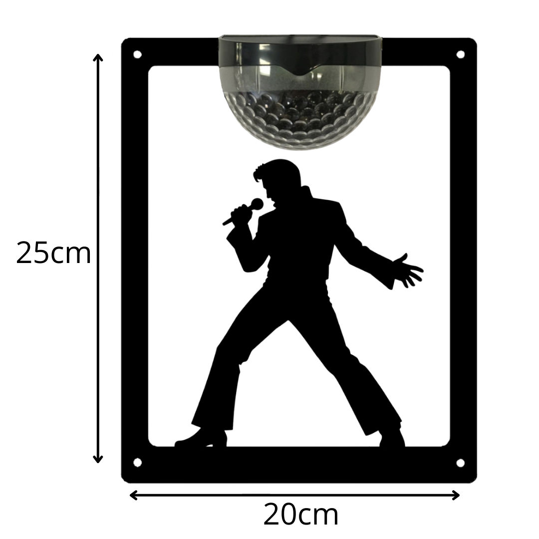 Elvis Solar Light Wall Plaque