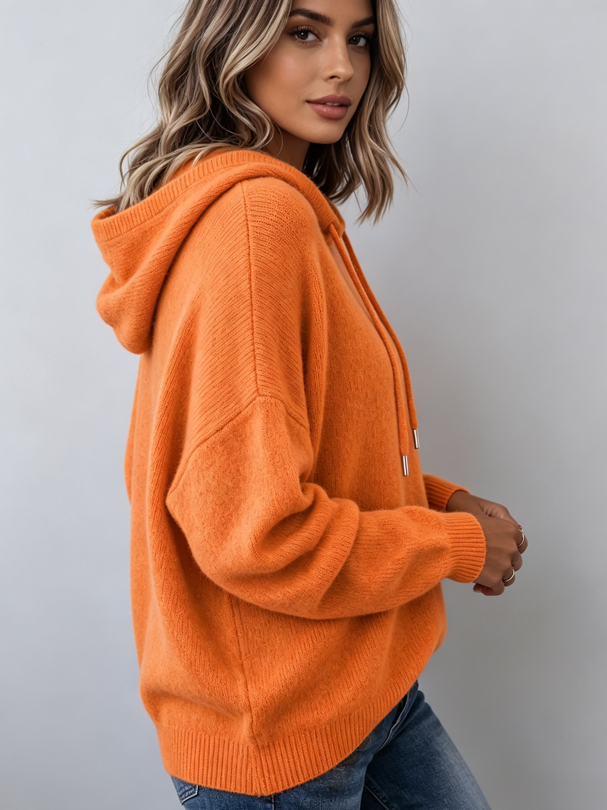 Nancy Cozy Relaxed Knit Hoodie