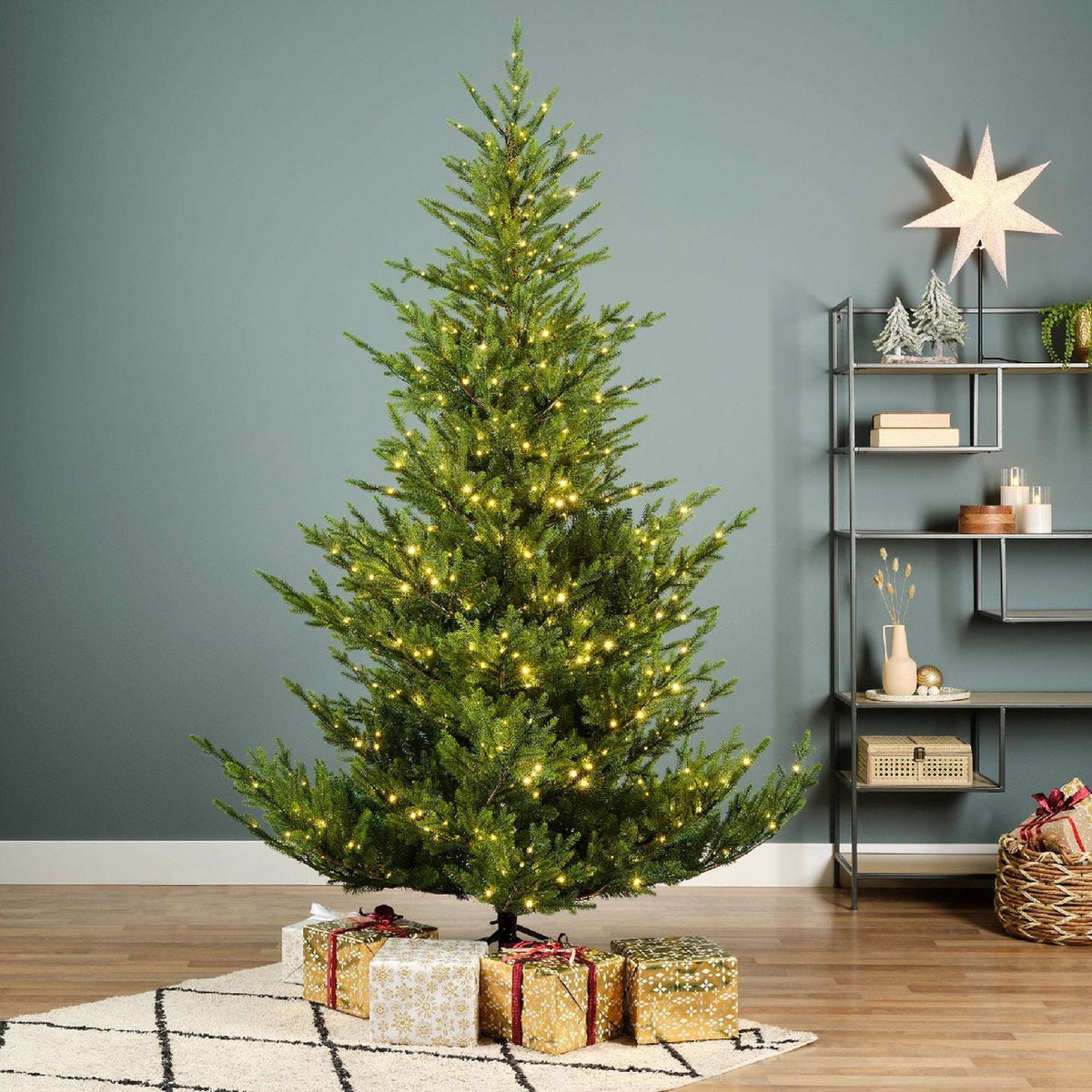 Premium Christmas Tree with LED – Green or Snow-Covered