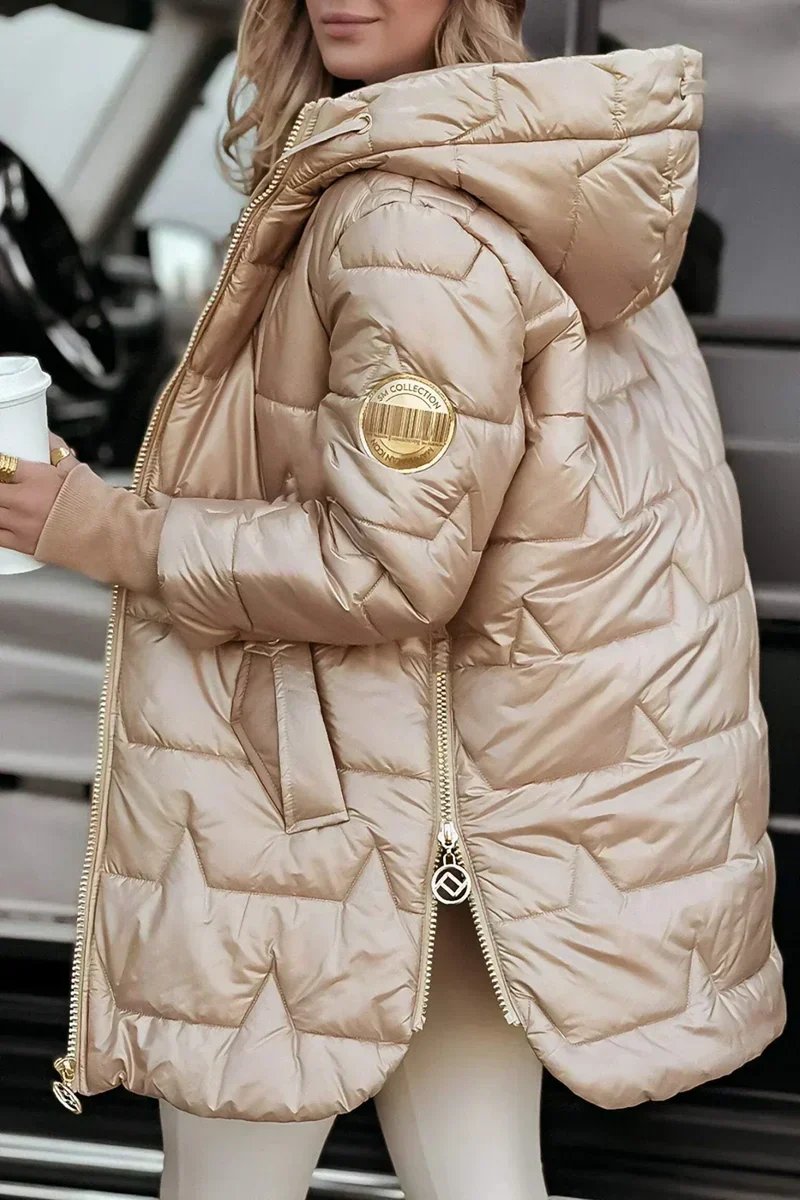 Hooded Quilted Longline Winter Puffer Jacket