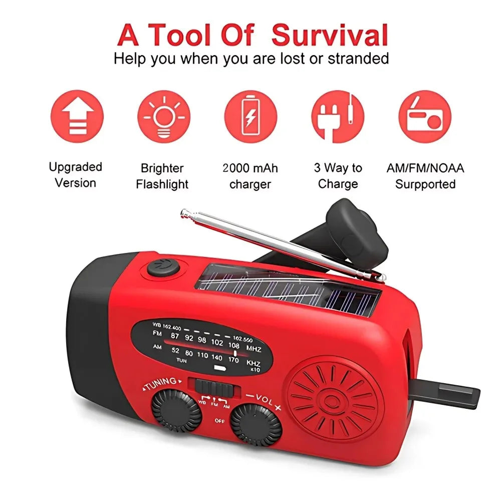 Solar Hand Crank Radio