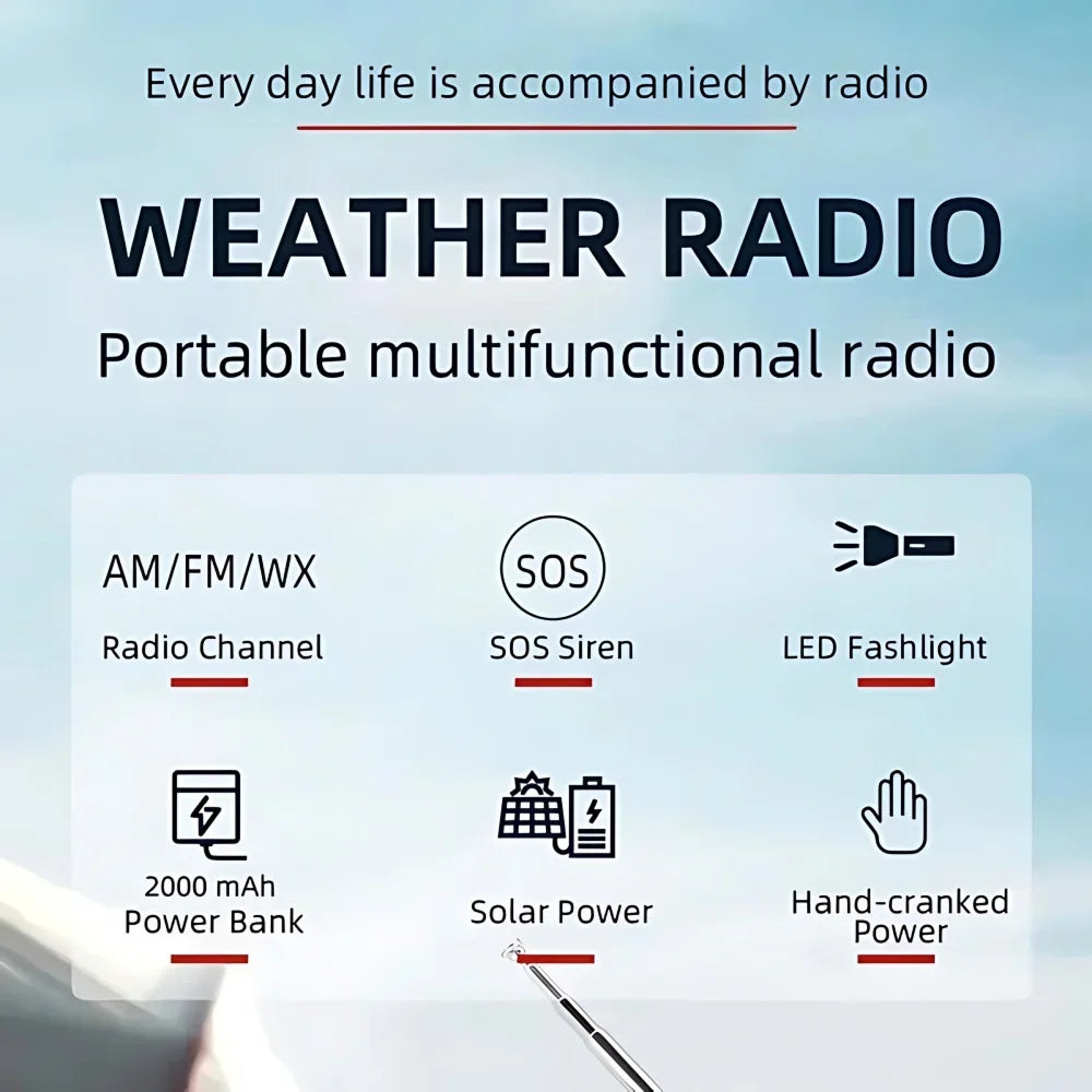 Solar Hand Crank Radio
