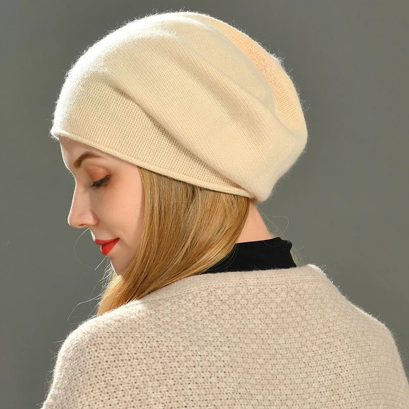 Rowan Cashmere Wool Beanie for Soft, Non-Itchy Warmth and Snug Fit
