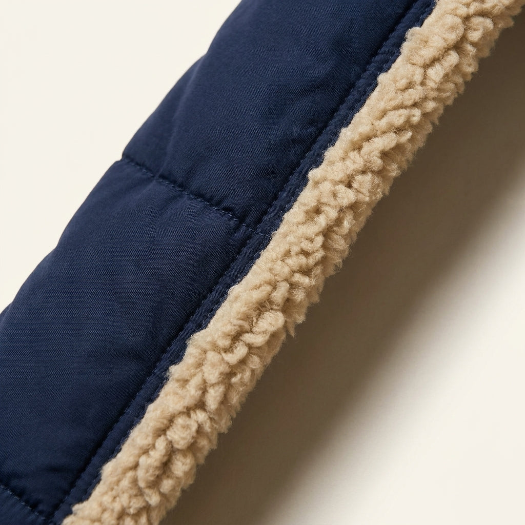 Long Reversible Sherpa Hooded Coat