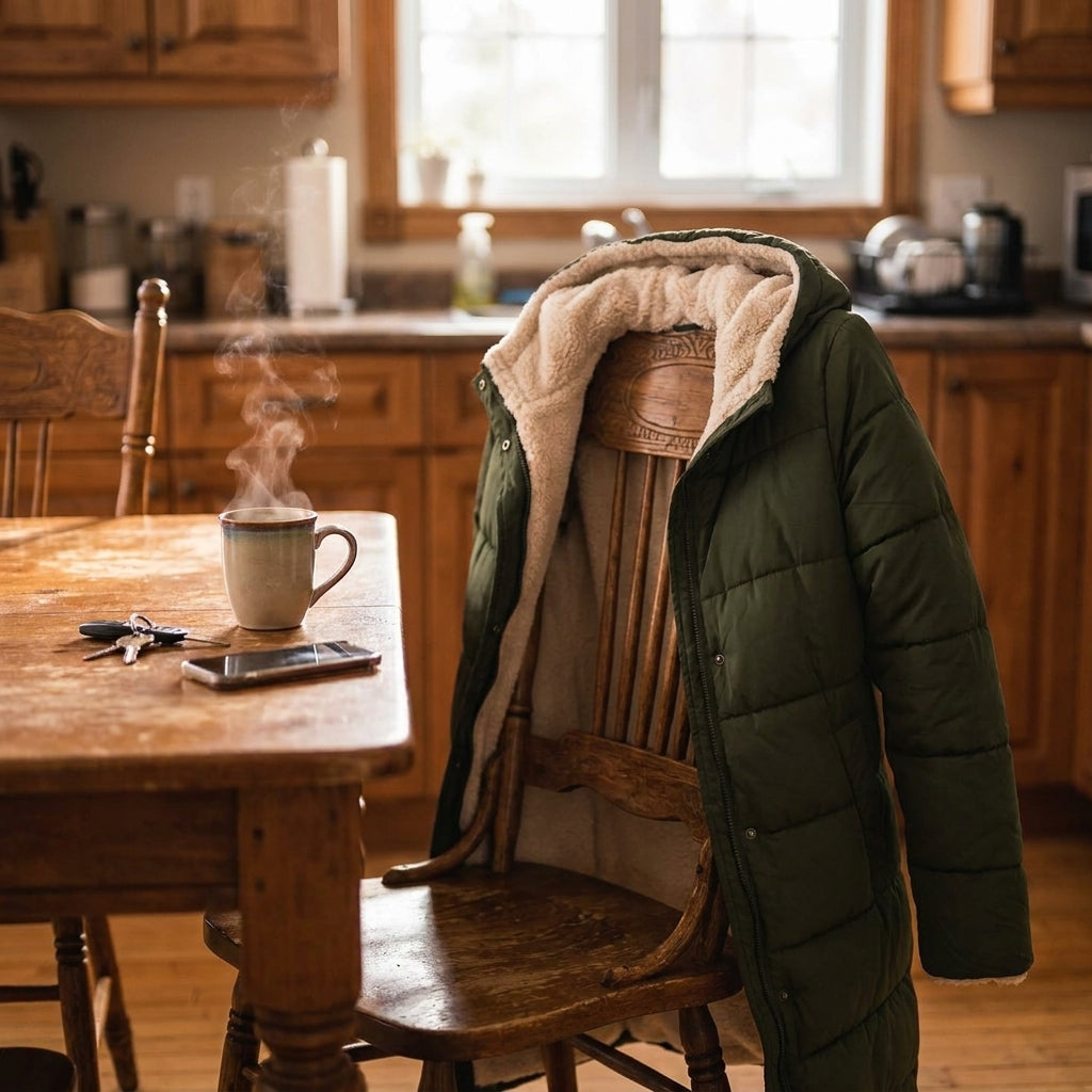 Long Reversible Sherpa Hooded Coat