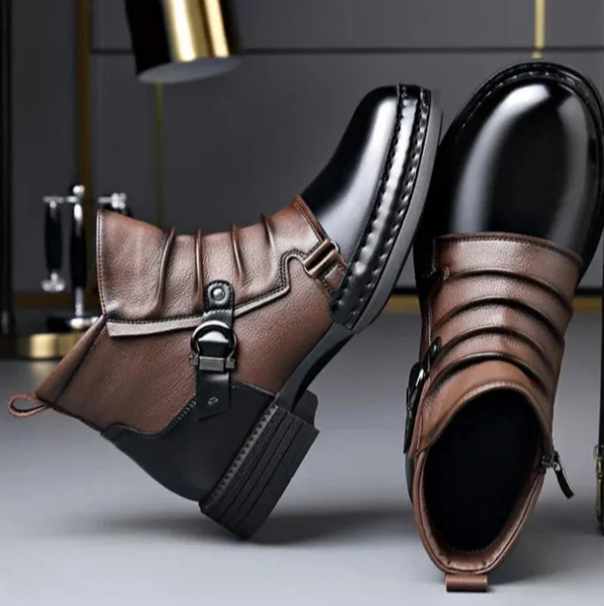 Genuine Leather Ankle Boots for Men