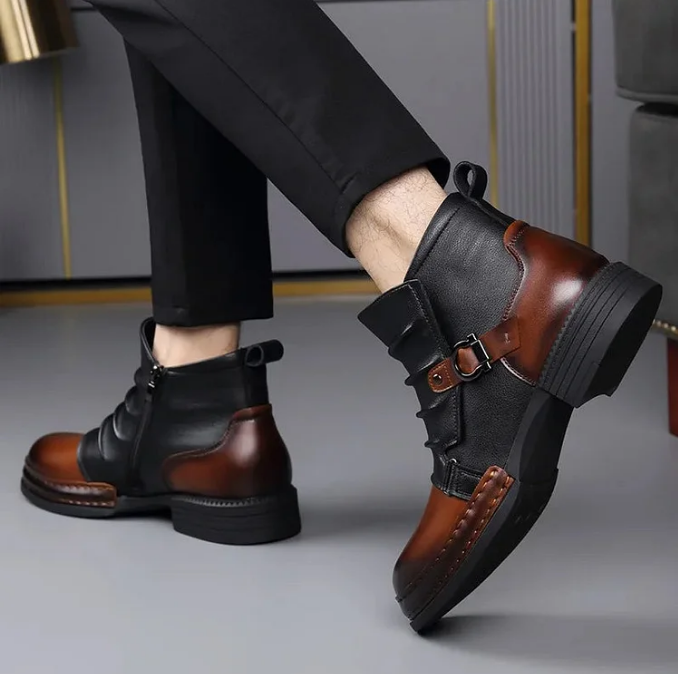 Genuine Leather Ankle Boots for Men