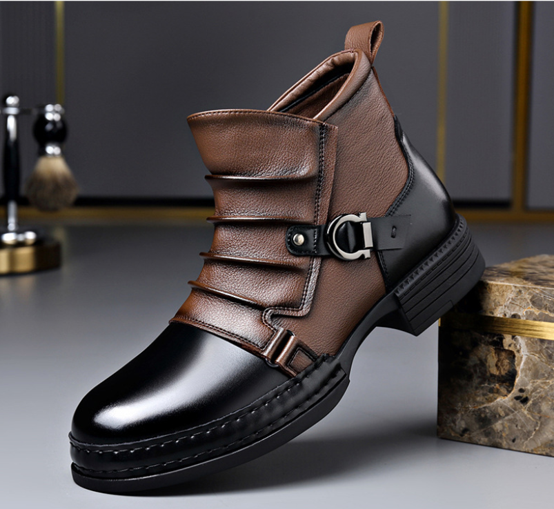 Genuine Leather Ankle Boots for Men
