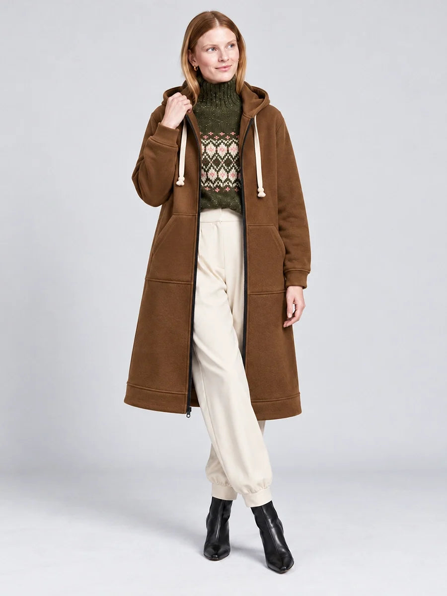 Longline Zip-Up Casual Jacket for Everyday Layering