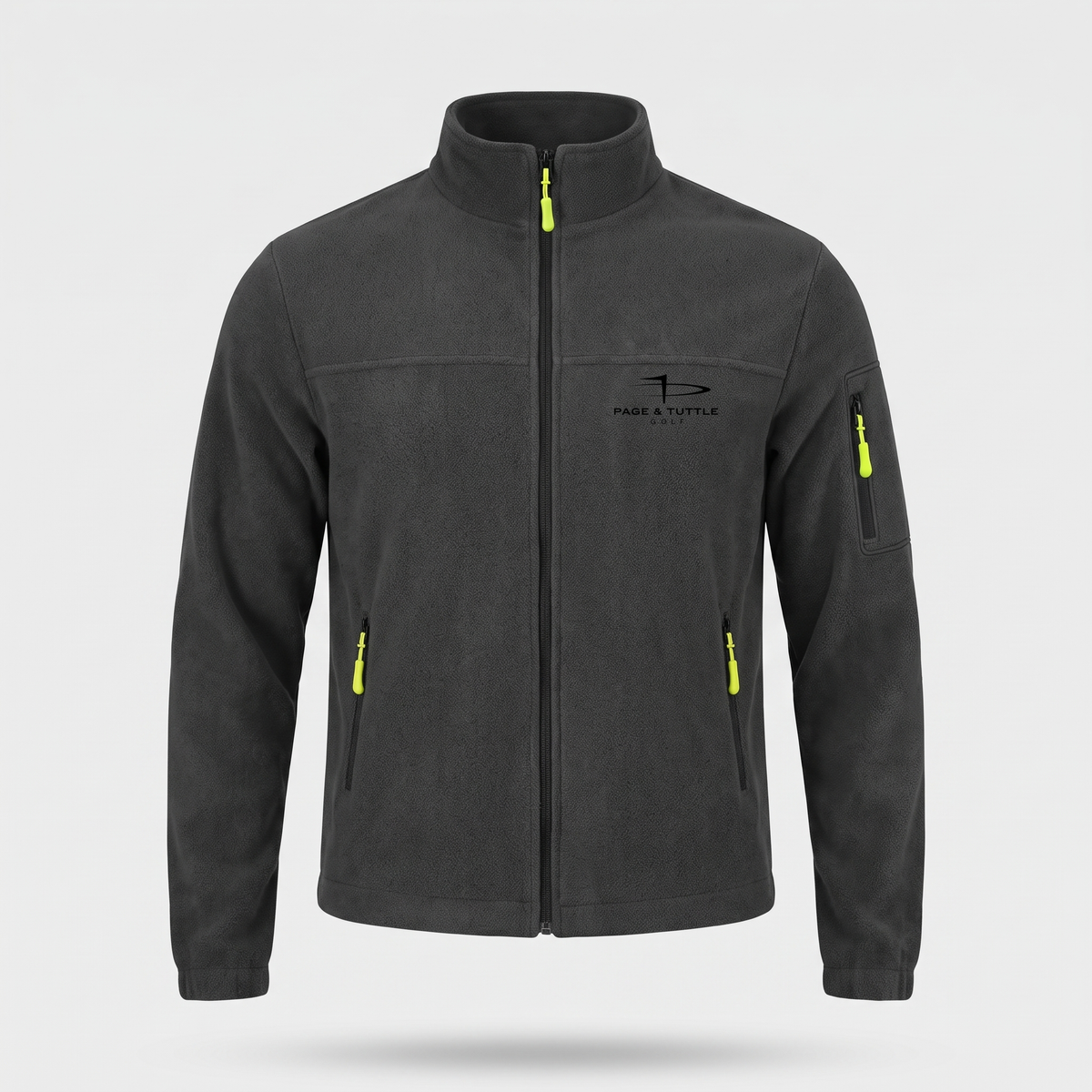 Men's Fleece Jacket - Full Zip Stand Collar - Walking & Hiking Midlayer