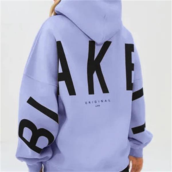 Women's Oversized Hoodie – Back Print, Long Sleeve