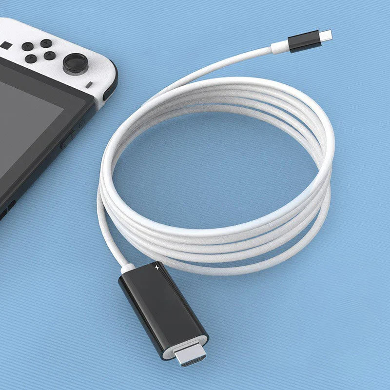 USB-C to HDMI Adapter Cable – Stream, Play and Charge Simultaneously – For Switch, Mobile and Tablet
