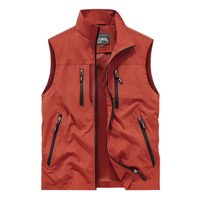 Oversized Sleeveless Men's Vest with Pockets