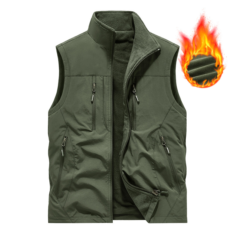 Oversized Sleeveless Men's Vest with Pockets