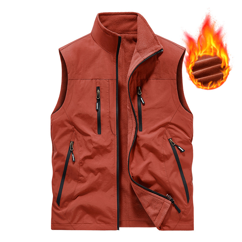 Oversized Sleeveless Men's Vest with Pockets