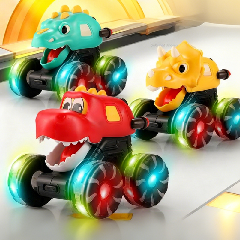 Press & Go Dinosaur Toy Car With Lights