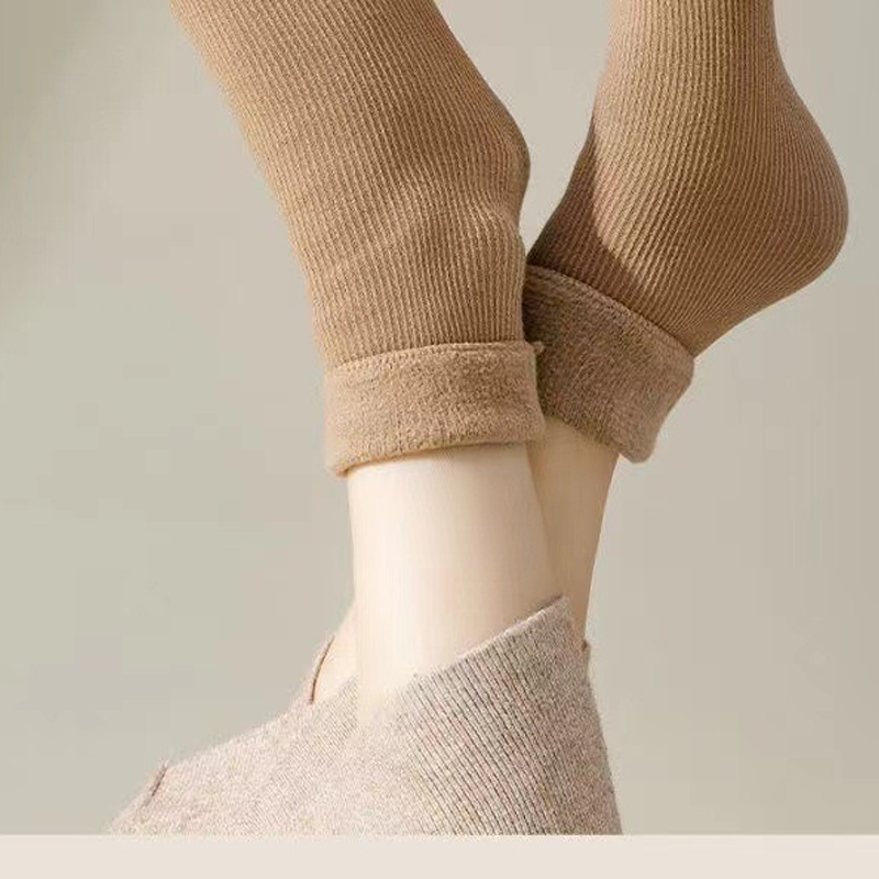 Thicker Warm Solid Color Mid-Calf Socks for Women