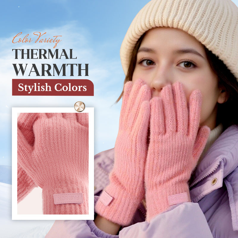 Warm Thermal Knitted Gloves with Touchscreen