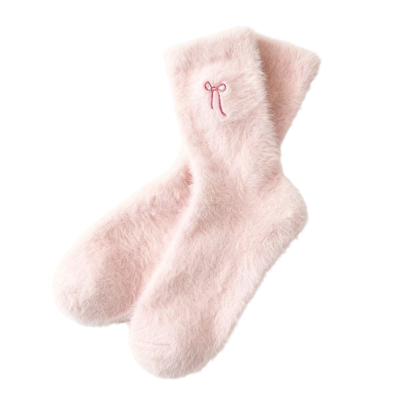 3 Pairs Women's Plush Mink Socks