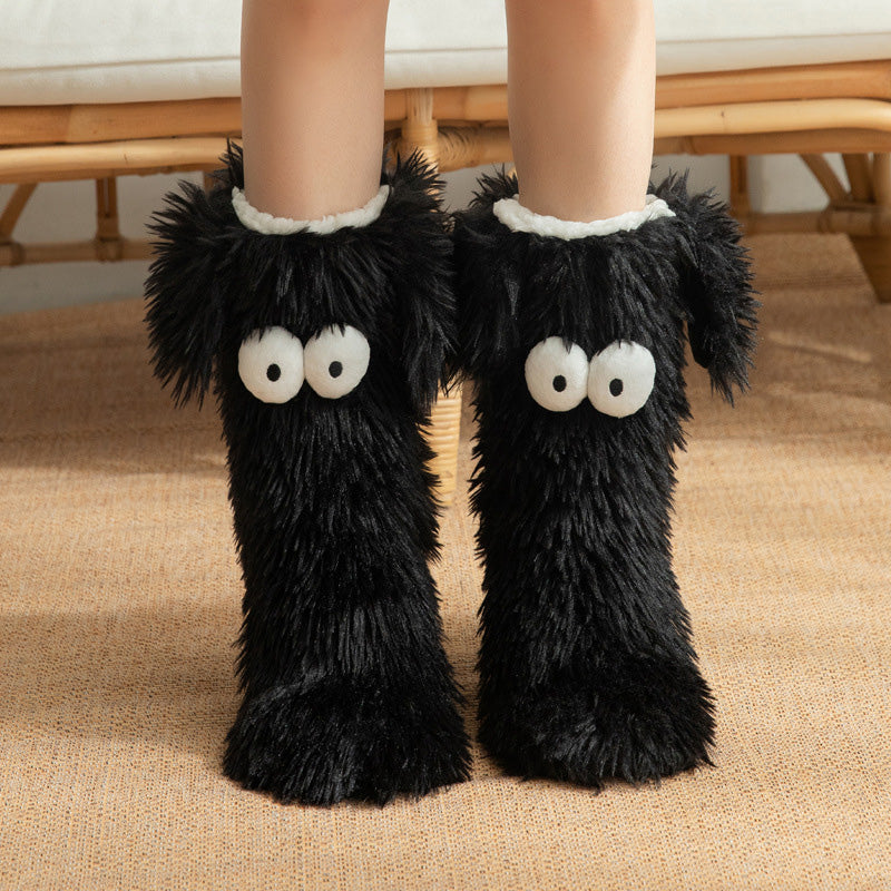 Cosy Cabin Socks with Dog Ears Design