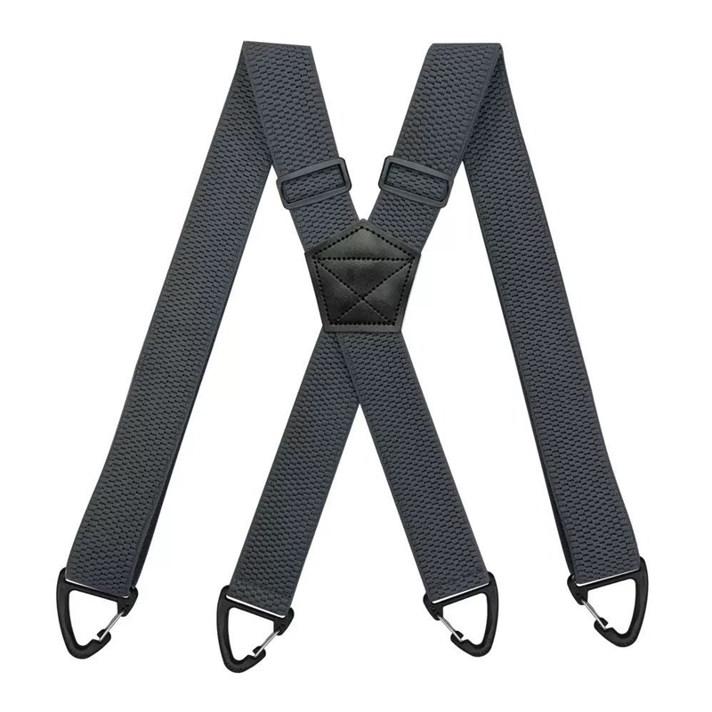 X-Shaped Suspenders for Men – Wide Elastic Straps, Heavy-Duty Clips & Fully Adjustable