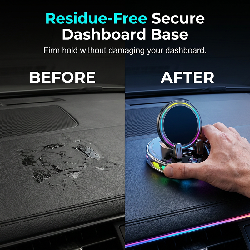 RGB Car Phone Mount Auto-Clamping & Wireless Charging