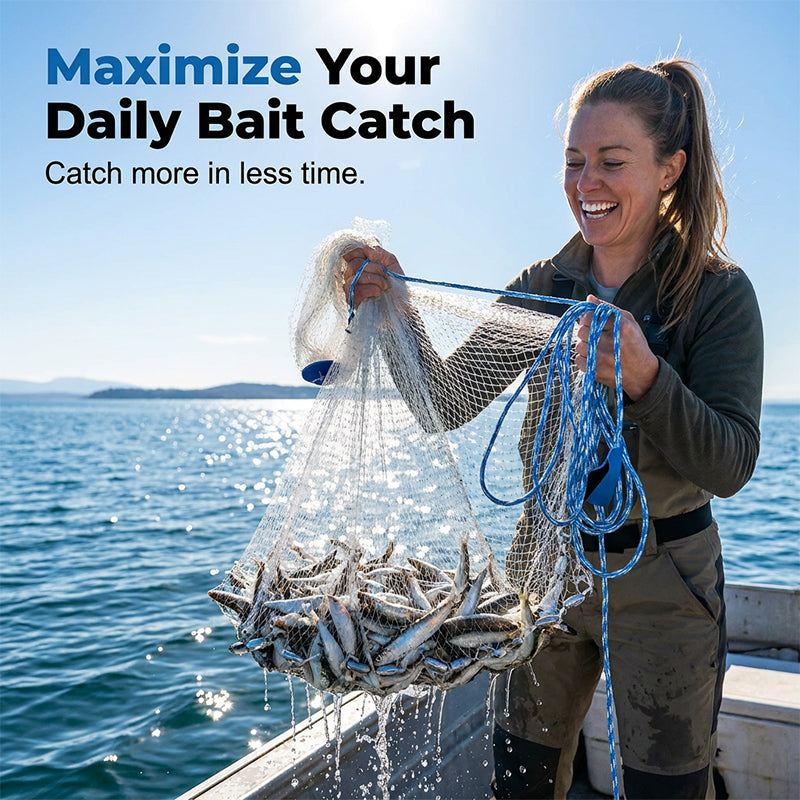 Easy-Throw Cast Net – Heavy-Duty Mesh, Rapid Sinking, Versatile