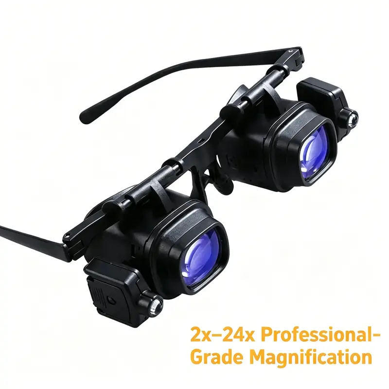 Professional Head Mount Magnifying Glass – Clear Lens, LED Illumination & Perfect Tool for DIY Repairs