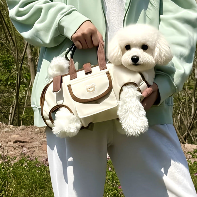 Breathable Hands-Free Pet Carrier Sling with Padded Shoulder Strap