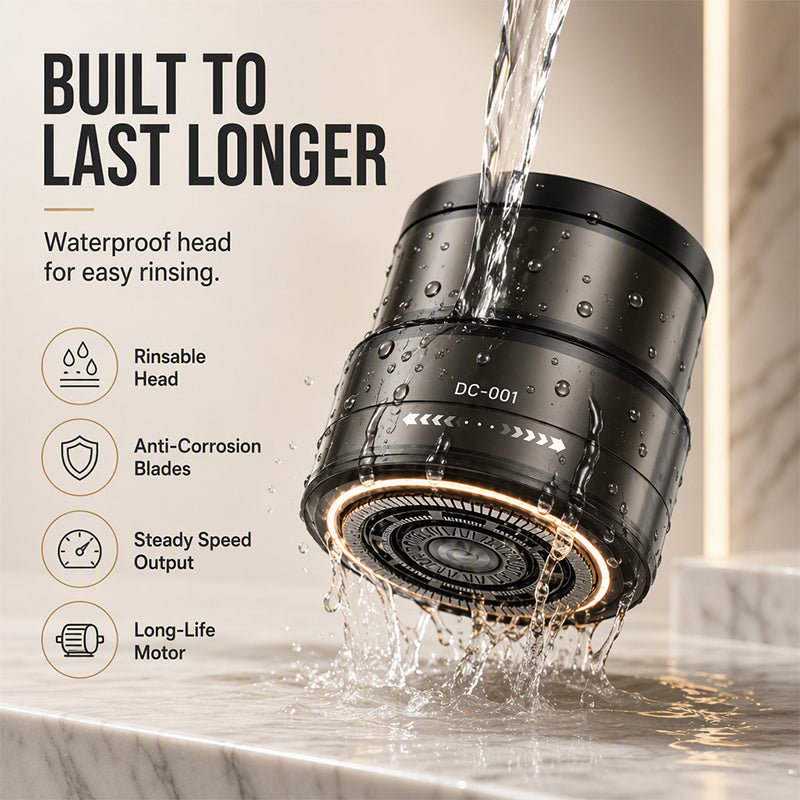 2-in-1 Electric Shaver for Bald Head and Beard Trimmer with Digital Display