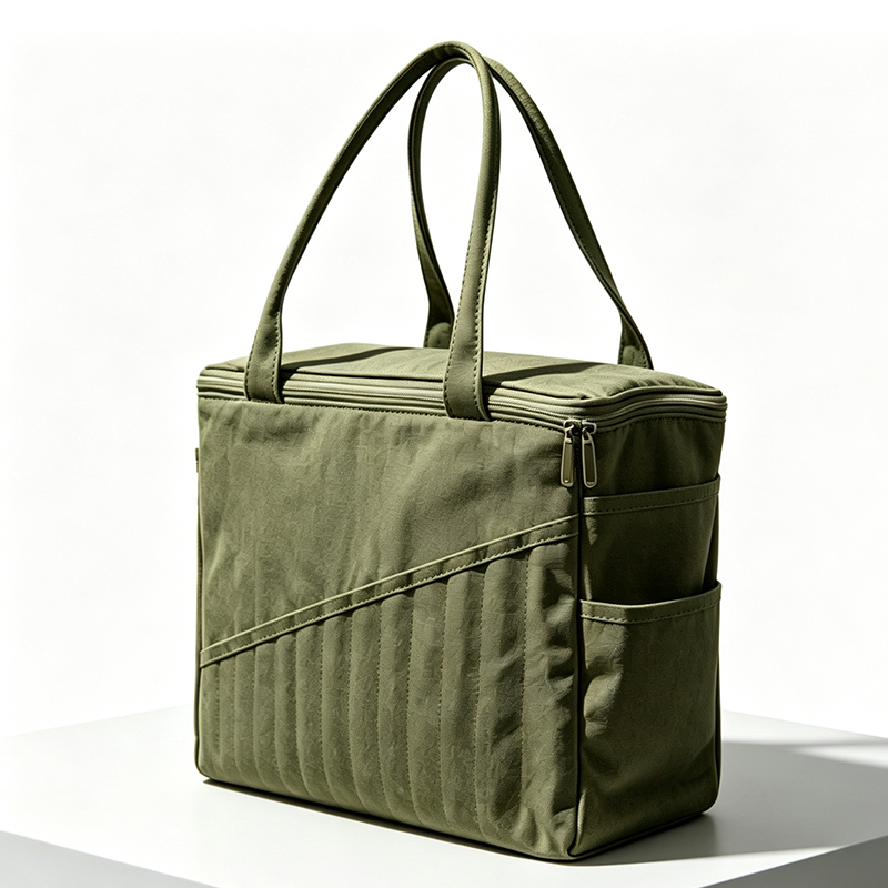 Practical Yarn Bag in Durable Canvas with Smart Compartments for Needles and Scissors